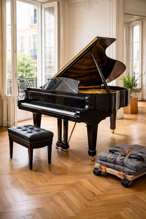 Transport de piano à queue à Paris par un spécialiste du déménagement de piano